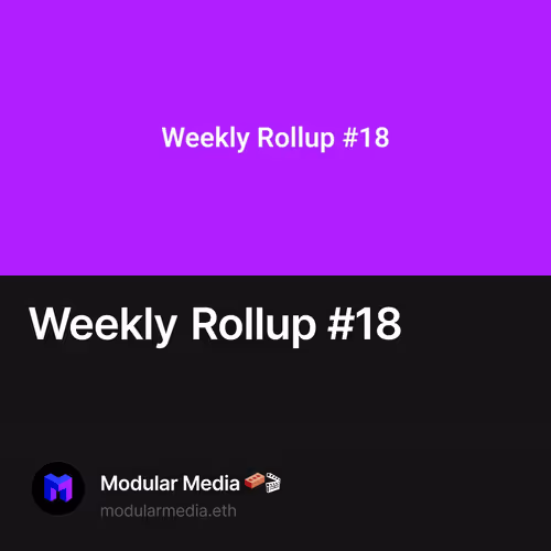 Weekly Rollup #18