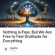 Nothing is Free, But We Are Free to Feel Gratitude for Everything