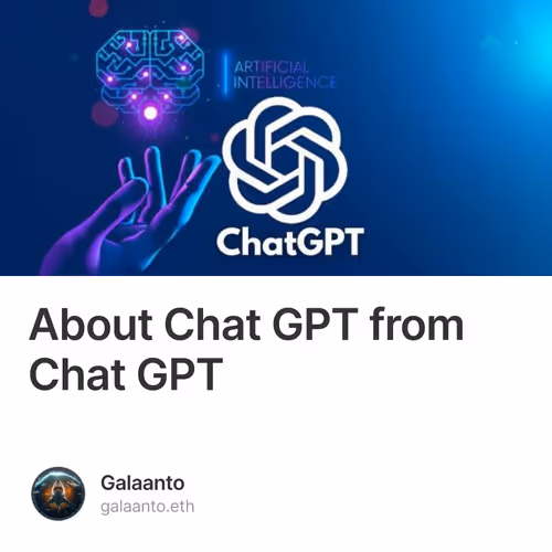 About Chat GPT from Chat GPT