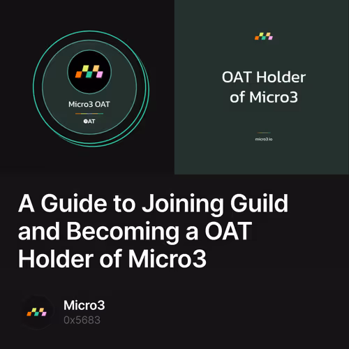 A Guide to Joining Guild and Becoming a OAT Holder of Micro3