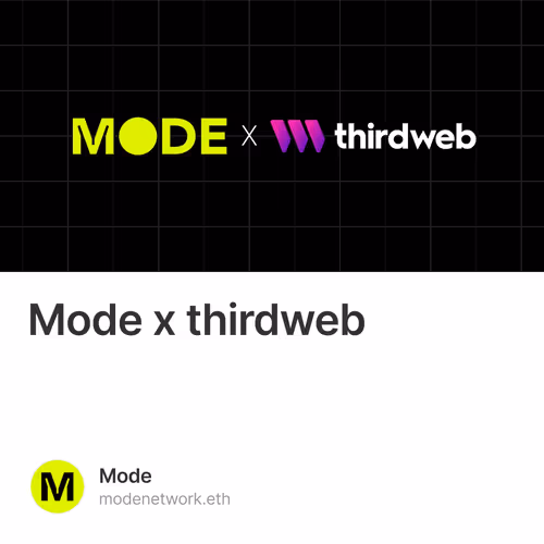 Mode x thirdweb