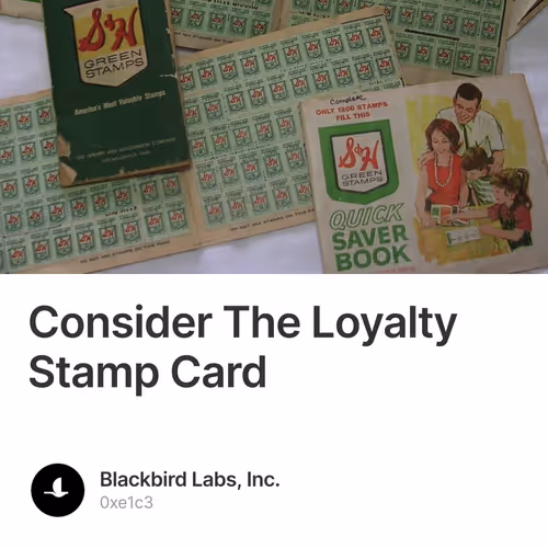 Consider The Loyalty Stamp Card