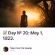 📝 Day № 20: May 1, 1823.