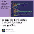 decent.land integrates GitPOAP for richer user profiles