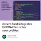 decent.land integrates GitPOAP for richer user profiles