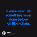 Please Read. Its something never done before on Blockchain.