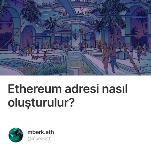 Ethereum adresi nasıl oluşturulur?
