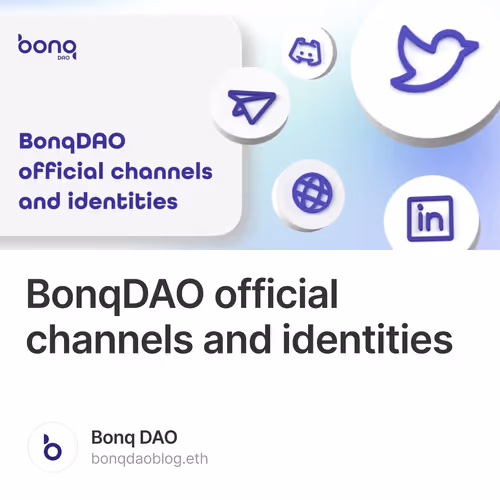 BonqDAO official channels and identities
