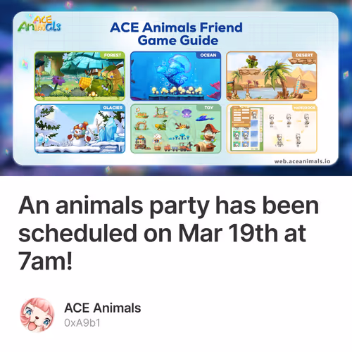An animals party has been scheduled on Mar 19th at 7am!