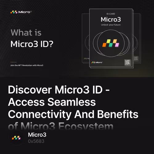 Discover Micro3 ID - Access Seamless Connectivity And Benefits of Micro3 Ecosystem