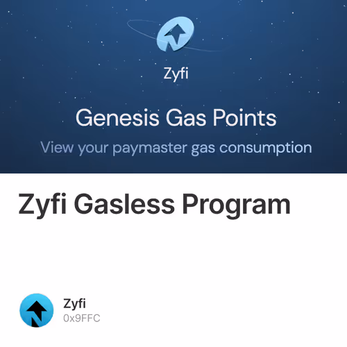 Zyfi Gasless Program