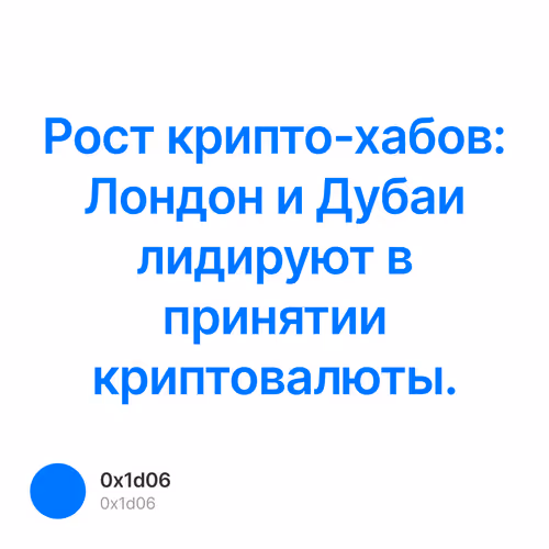 Рост крипто-хабов: Лондон и Дубаи лидируют в принятии криптовалюты.