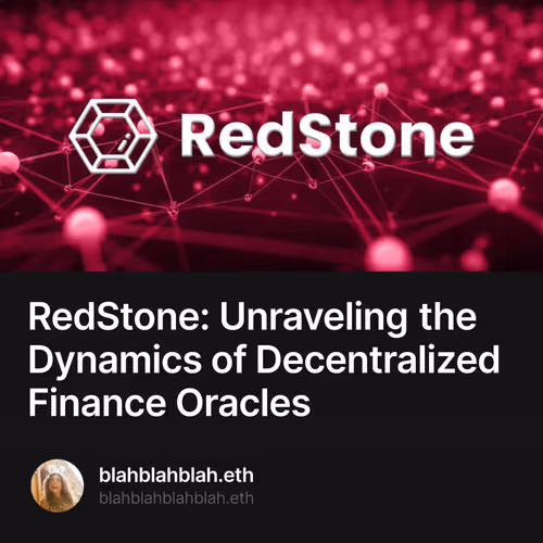 RedStone: Unraveling the Dynamics of Decentralized Finance Oracles