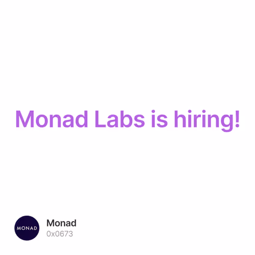 Monad Labs is hiring!
