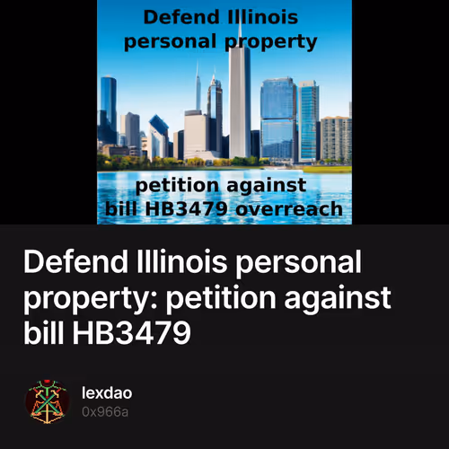 Defend Illinois personal property: petition against bill HB3479