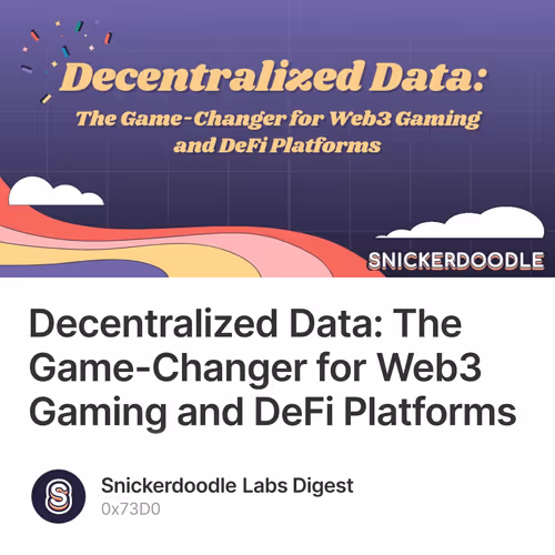 Decentralized Data: The Game-Changer for Web3 Gaming and DeFi Platforms