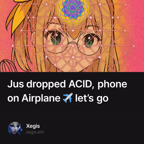 Jus dropped ACID, phone on Airplane ✈️ let’s go