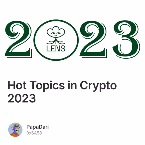 Hot Topics in Crypto 2023