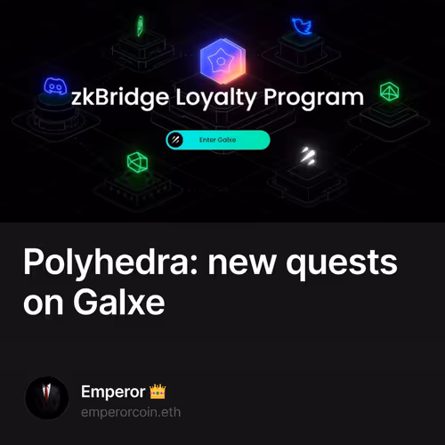 Polyhedra: new quests on Galxe