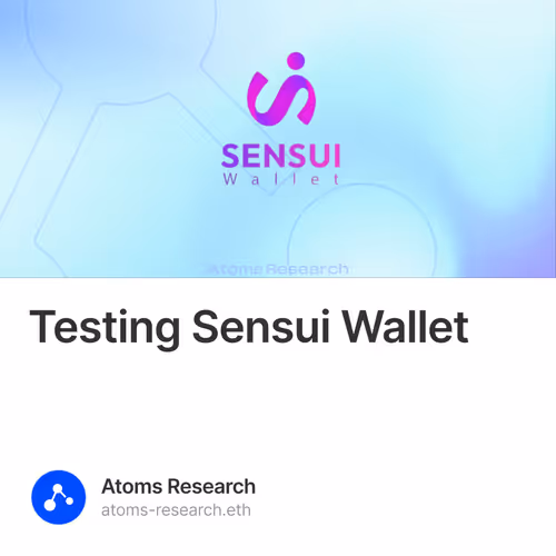 Testing Sensui Wallet