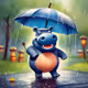 Happy hippopotamus