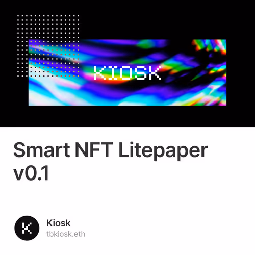 Smart NFT Litepaper v0.1
