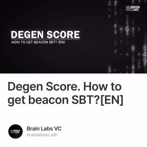 Degen Score. How to get beacon SBT?[EN]