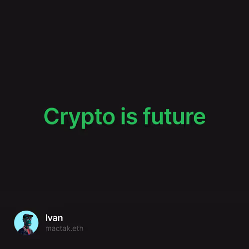 Crypto is future