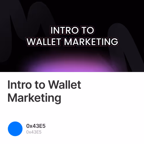 Intro to Wallet Marketing