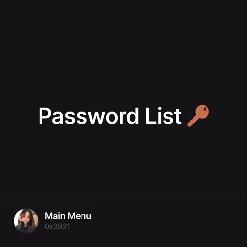 Password List 🔑