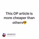 This OP article is more cheaper than others😎