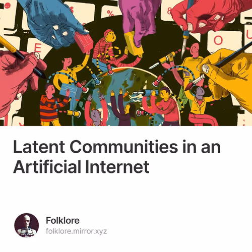 Latent Communities in an Artificial Internet