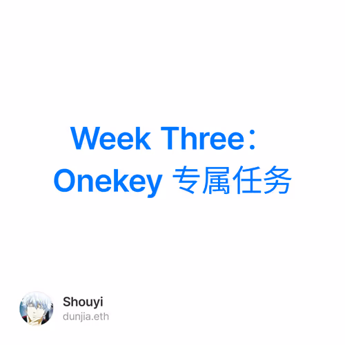 Week Three：Onekey 专属任务