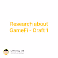 Research about GameFi - Draft 1