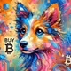 Vibrant Dog Advocating for Bitcoin