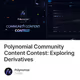 Polynomial Community Content Contest: Exploring Derivatives