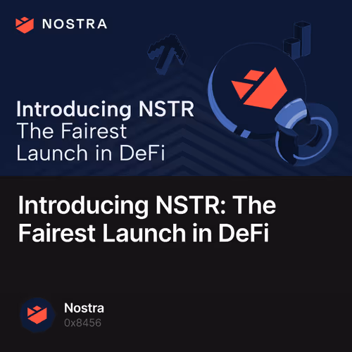 Introducing NSTR: The Fairest Launch in DeFi