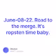 June-08-22.  Road to the merge. Its ropsten time baby.