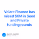 Volare Finance has raised 6M in Seed and Private funding rounds
