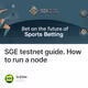 SGE testnet guide. How to run a node