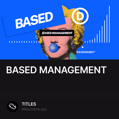 BASED MANAGEMENT