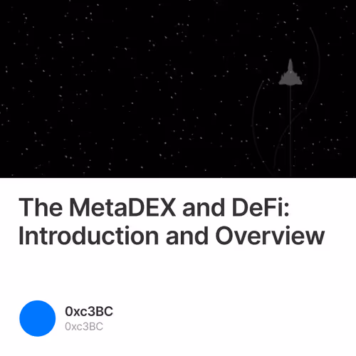 The MetaDEX and DeFi: Introduction and Overview