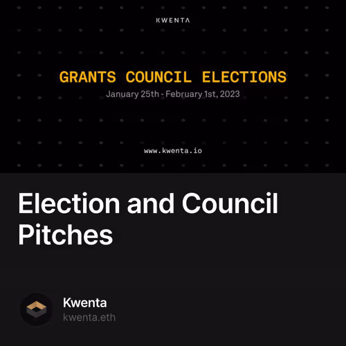 Election and Council Pitches