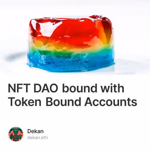 NFT DAO bound with Token Bound Accounts