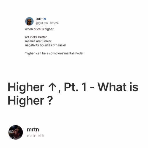 Higher ↑, Pt. 1 - What is Higher ?