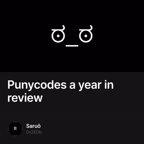 Punycodes a year in review