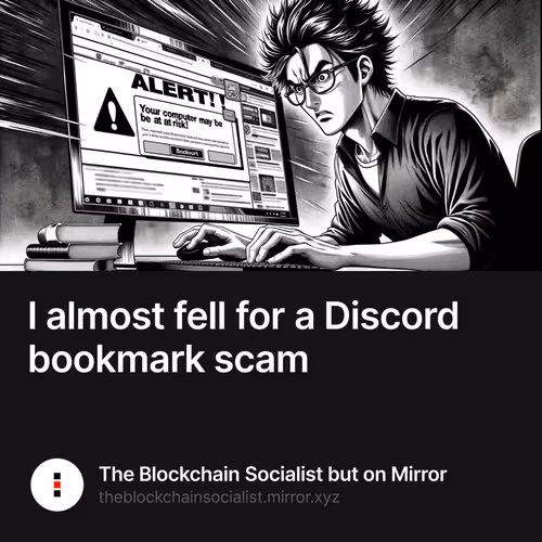 I almost fell for a Discord bookmark scam