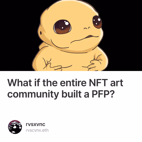 What if the entire NFT art community built a PFP?