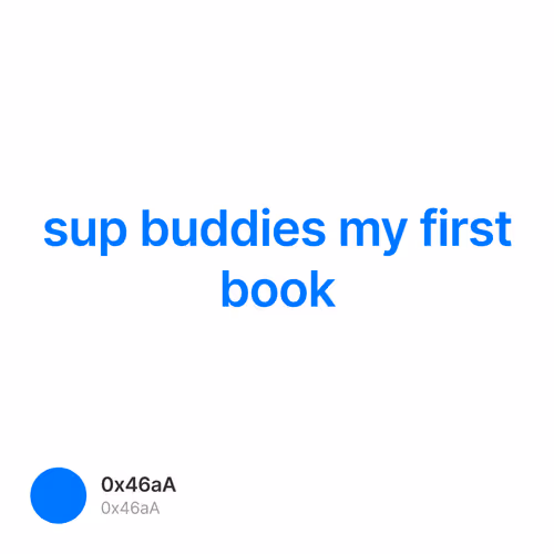 sup buddies my first book