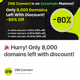 🎉 Hurry! Only 8,000 domains left with discount!